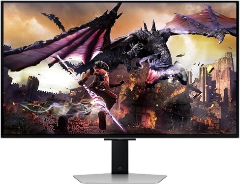 Samsung 32" Odyssey OLED G8 (G80SD) Series 4K UHD Smart Gaming Monitor w QD-OLED, 240Hz 0.03ms, G-Sync Compatible, Glare-Free Display, Sleek Metal Design, LS32DG800SNXZA, 3 Yr Warranty in Saudi Arabia
