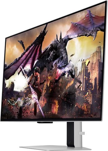 Samsung 32" Odyssey OLED G8 (G80SD) Series 4K UHD Smart Gaming Monitor w QD-OLED, 240Hz 0.03ms, G-Sync Compatible, Glare-Free Display, Sleek Metal Design, LS32DG800SNXZA, 3 Yr Warranty in Saudi Arabia