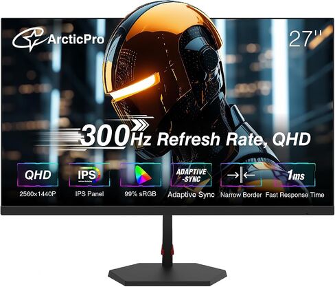 شاشة ArcticPro مقاس 27 بوصة 200 هرتز Gmaing، شاشة FHD 1080 بكسل، مزامنة متكيفة in Kuwait
