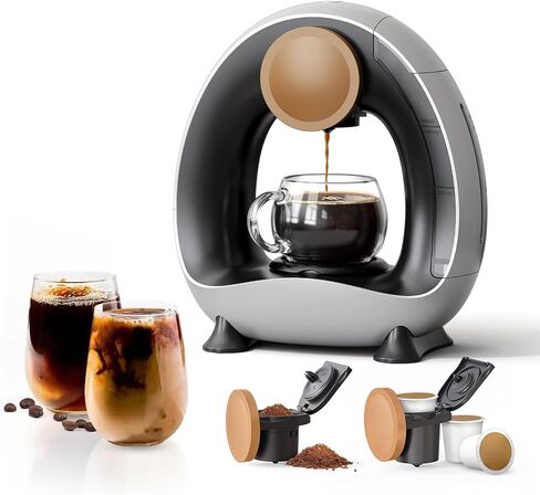 Pods and Grounds Single Serve Coffee Maker,Brew in 1 minute,Pink in Kuwait