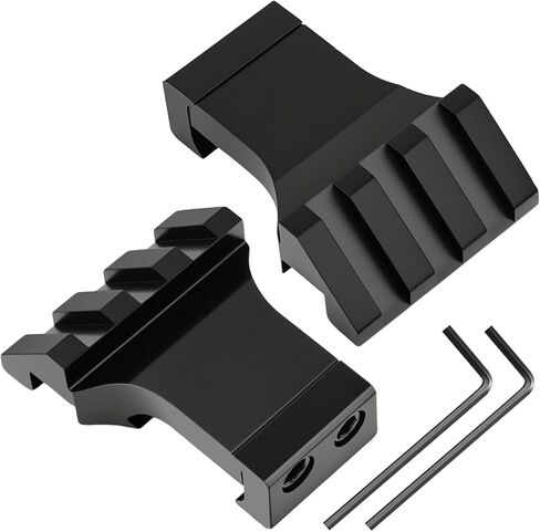 Picatinny Offset Rail Mounts, 45 Degree 3 4 5 Slots Offset Picatinny Rails 45° Angle Mount Aluminum Low Profile for Flashlight Laser Sight Optics in Kuwait