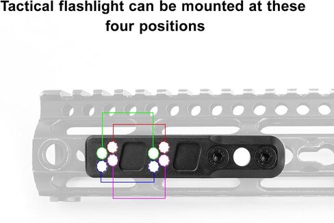 Low Profile Mlok Flashlight Offset Mount with 4 Position Adjustment in Kuwait