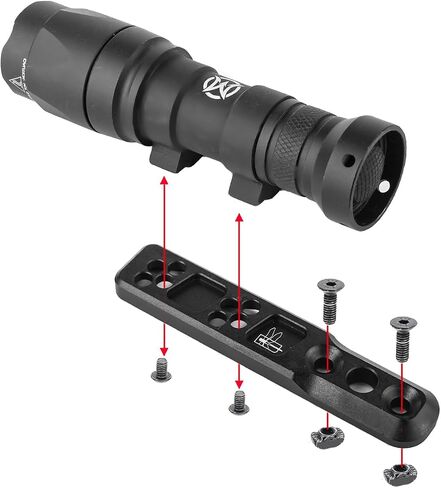 Low Profile Mlok Flashlight Offset Mount with 4 Position Adjustment in Kuwait