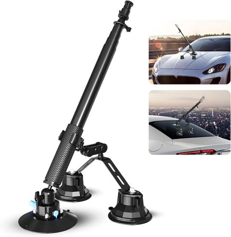 Triple Strong Suction Cup Camera Car Mount for Insta360 in Kuwait
