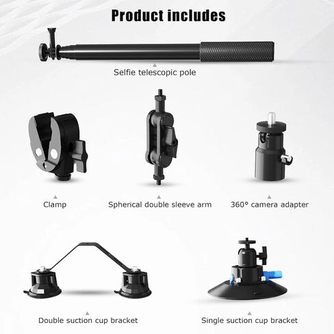 Triple Strong Suction Cup Camera Car Mount for Insta360 in Kuwait