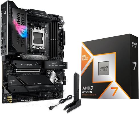 Micro Center AMD 9800X3D Processor with ASUS TUF Gaming B850 PL Motherboard in Kuwait