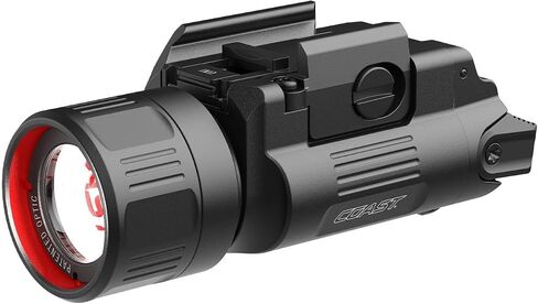 Coast PTX65R Two Beam 1000 Lumen USB-C Rechargeable LED Tactical Weapon Light with Tool-Free Universal/Picatinny Mounting System, and Spot & Flood Beams - IP54 Rating in Saudi Arabia