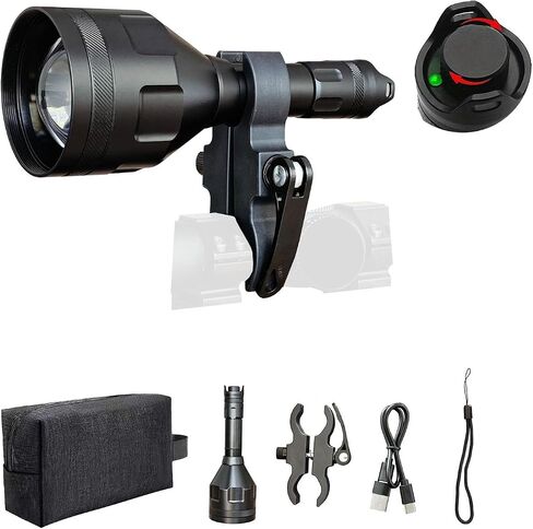 Spale 500 Yards 940NM IR Light Infrared Flashlight for Night Vision Device, Zoomable IR Illuminator with On/Off Indicator& stepless dimmer in Saudi Arabia