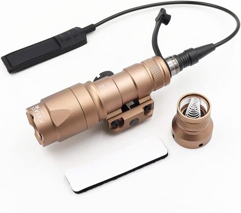 M600C Light LED Whitelight with Strobe Weapon Rifle Light, with Remote Pressure Switch Tactical Light 400 Lumens (Brown, M600C) in Kuwait
