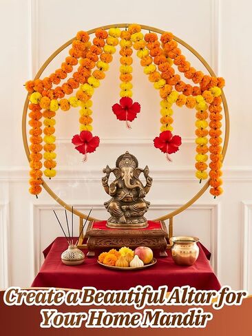 34"x31" Ganpati Decoration Metal Mandap Backdrop Stand for Table Altars in Saudi Arabia