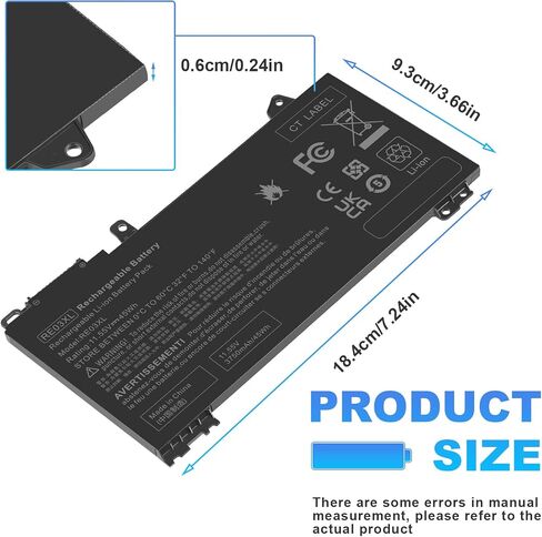 ASUNCELL RE03XL L32656-005 استبدال بطارية الكمبيوتر المحمول HP ProBook 450 G6 450 G7 440 G6 430 445 455R G6 430 440 445 G7 Serie لبطارية HP Probook 450 G6 11.55 فولت 45 وات in Kuwait