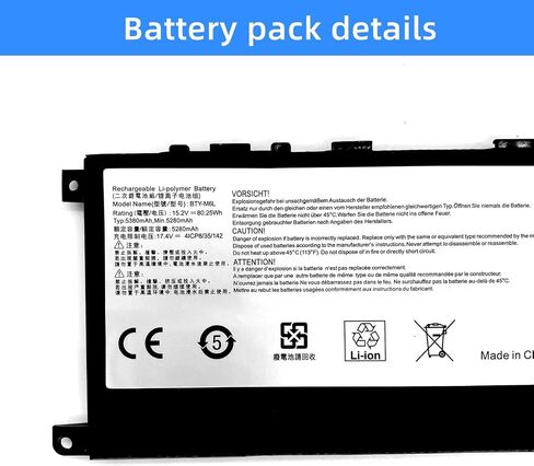 استبدال بطارية BTY-M6L لجهاز MSI GS65 GS75 Stealth Thin 8SE 8SF 8SG 8RF 9SD 9SE 9SF 9SG Modern 8RC P658SC WS65 9TM WS75 10TM Creator 8RD 8RE P75 PS63 GS60 Series MS-16Q2 MS-16Q3 [15.2 فولت 80.25 واط ساعي] in Kuwait