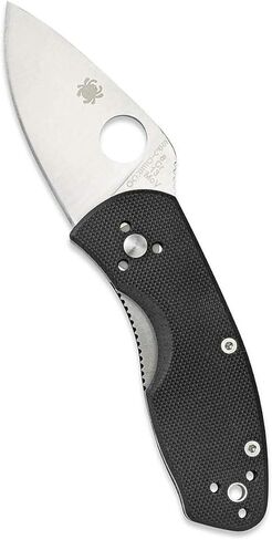 Spyderco Ambitious Folding Pocket Knife, PlainEdge | 5.87" Overall Length, 2.31" 8Cr13MoV Steel Blade, G-10 Handle, LinerLock, Full-Flat Grind in Saudi Arabia