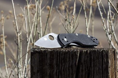 Spyderco Ambitious Folding Pocket Knife, PlainEdge | 5.87" Overall Length, 2.31" 8Cr13MoV Steel Blade, G-10 Handle, LinerLock, Full-Flat Grind in Saudi Arabia