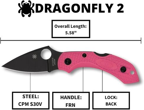 Spyderco Dragonfly 2 Folding Pocket Knife, PlainEdge in Saudi Arabia