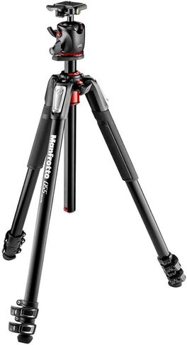 Manfrotto 055 Aluminum 3-Section Tripod Kit with Horizontal Column and Ball Head (MK055XPRO3-BHQ2), Black in Saudi Arabia