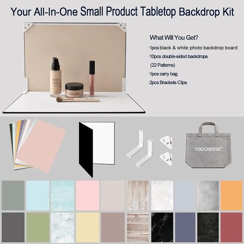 Yoocheese Photo Backdrop for Product Photography, 16.5×11.7in Compact Kit in Kuwait