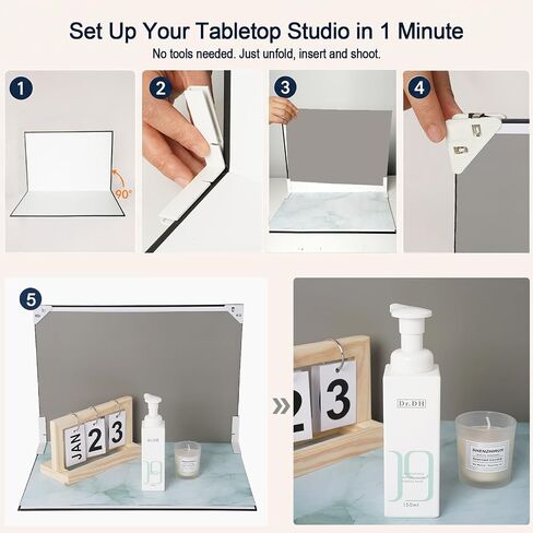 Yoocheese Photo Backdrop for Product Photography, 16.5×11.7in Compact Kit in Kuwait