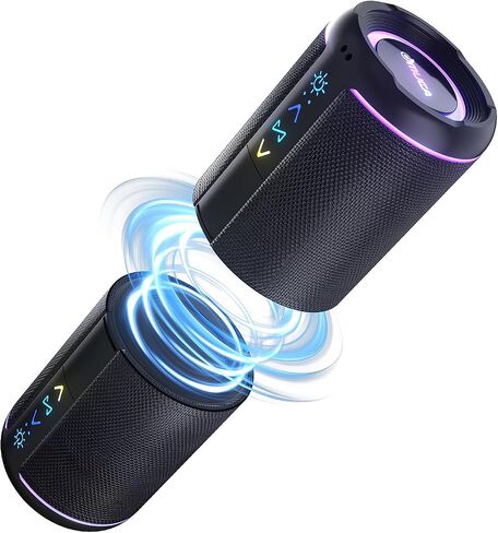Magnetic 2-in-1 Portable Bluetooth Speaker, 24W Split Stereo Sound with TWS, Bluetooth 5.4, IPX6 Waterproof, 20-Hour Playtime,7 LED Light Modes, Wireless Speaker Perfect for Party Home Beach Outdoor in Saudi Arabia