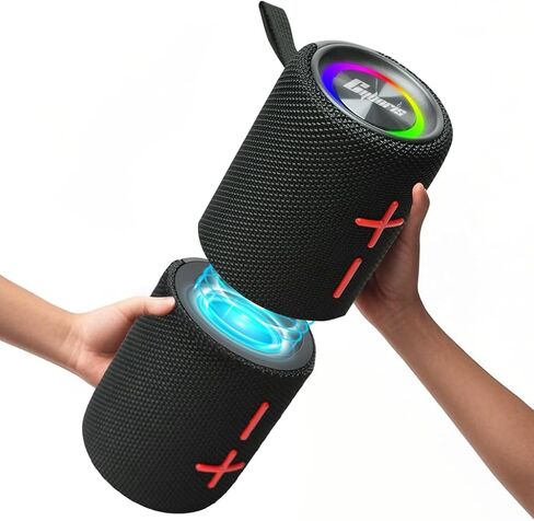 2 in 1 Magnetic Dual Splittable Bluetooth Speaker, 40W Portable Wireless Speakers with Deep Bass, IPX6 Waterproof, Bluetooth 5.3, 24H Playtime, 360° Stereo Sound for Home, Outdoor, Party, Travel in Saudi Arabia