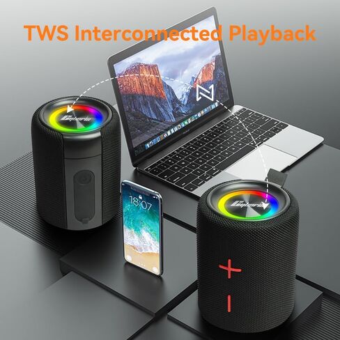2 in 1 Magnetic Dual Splittable Bluetooth Speaker, 40W Portable Wireless Speakers with Deep Bass, IPX6 Waterproof, Bluetooth 5.3, 24H Playtime, 360° Stereo Sound for Home, Outdoor, Party, Travel in Saudi Arabia