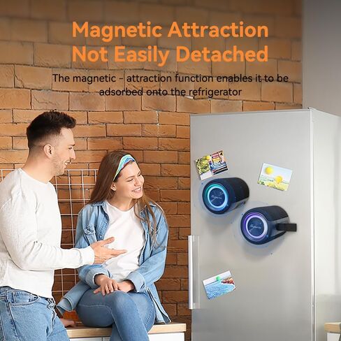 2 in 1 Magnetic Dual Splittable Bluetooth Speaker, 40W Portable Wireless Speakers with Deep Bass, IPX6 Waterproof, Bluetooth 5.3, 24H Playtime, 360° Stereo Sound for Home, Outdoor, Party, Travel in Saudi Arabia