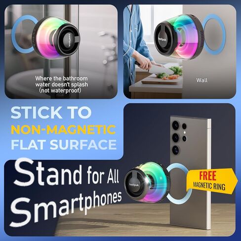 Magnetic Bluetooth Speaker, Mini Speaker, Loudspeaker with Bass Diaphragm in Saudi Arabia