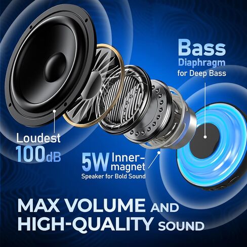 Magnetic Bluetooth Speaker, Mini Speaker, Loudspeaker with Bass Diaphragm in Saudi Arabia