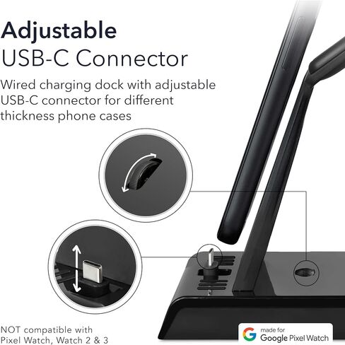 Wasserstein 3-in-1 Charging Station for Pixel, Buds, and Pixel Watch 4 & 5 in Saudi Arabia