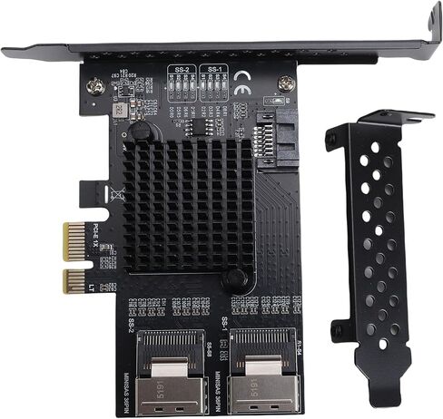 بطاقة توسيع PCIe 6Gbps Serial ATA لخادم سطح المكتب NAS، نقل بيانات ثابت، توافق واسع، شريحة Realtek RTL9101، سهلة التركيب in Kuwait