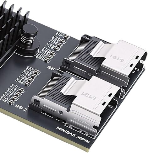 بطاقة توسيع PCIe 6Gbps Serial ATA لخادم سطح المكتب NAS، نقل بيانات ثابت، توافق واسع، شريحة Realtek RTL9101، سهلة التركيب in Kuwait