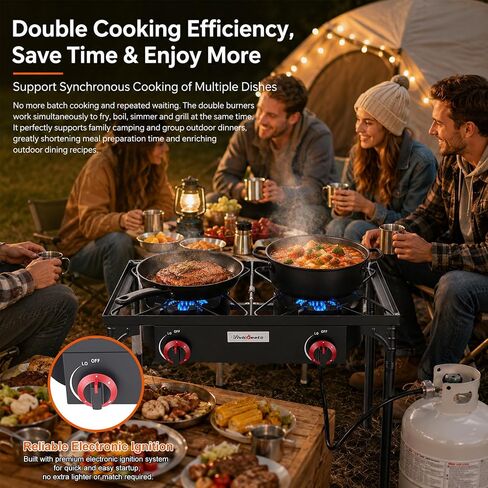 Vivicreate Low Pressure Propane Gas Outdoor Camping BBQ Grill Stove Burner Estufas de Gas para Cocinar Afuera Es gas propano Regulator automatic ignition in Kuwait