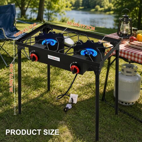 Vivicreate Low Pressure Propane Gas Outdoor Camping BBQ Grill Stove Burner Estufas de Gas para Cocinar Afuera Es gas propano Regulator automatic ignition in Kuwait