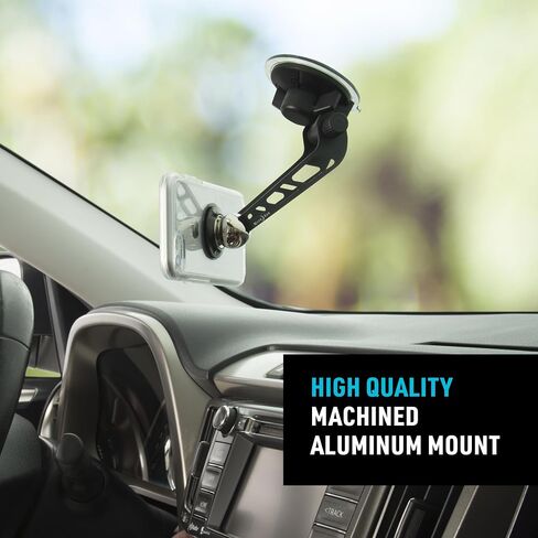 Nite Ize Steelie Windshield Mount - Phone Holder for Car Windshield - Alternative to Car Dashboard & Vent Phone Mounts - Compatible with Steelie Magnetic Mounting System - Black in Kuwait