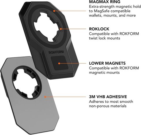 Rokform Universal Adapter, Magnetic + RokLock (Black) in Saudi Arabia