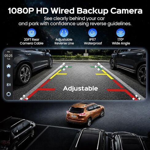 TECXERLLON 10.3" Portable CarPlay Screen for Car with Rotatable 4K Dash Cam in Saudi Arabia