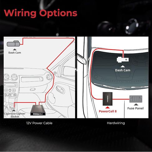BlackboxMyCar PowerCell 8 Dash Cam Battery Pack (with Spliced Hardwiring Kit for Thinkware Dash Cams) in Saudi Arabia