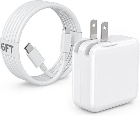 Mac Book Air Charger, 30W USB C Charger for MacBook Air 15 13 Inch M5 M4 M3 M2 M1, Fast Charging Block Plug USB C Power Adapter & 6FT USBC Cable for MacBook Neo, iPhone 17/16/15 Pro,iPad Pro/Air/Mini in Saudi Arabia