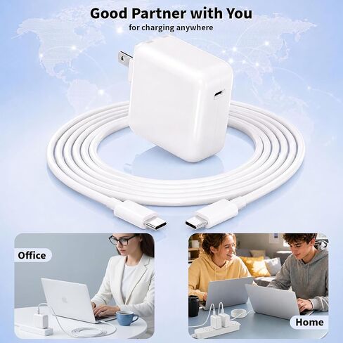 Mac Book Air Charger, 30W USB C Charger for MacBook Air 15 13 Inch M5 M4 M3 M2 M1, Fast Charging Block Plug USB C Power Adapter & 6FT USBC Cable for MacBook Neo, iPhone 17/16/15 Pro,iPad Pro/Air/Mini in Saudi Arabia