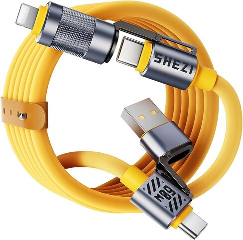 4 in 1 USB C Cable Lightning Cable,100W Fast Charging & Data Transfer in Kuwait