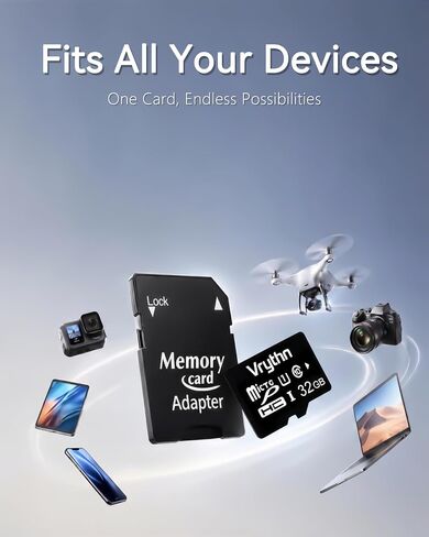 16GB Micro SDHC Card with SD Adapter, A1 Micro SD Card up to 90 MB/s in Kuwait