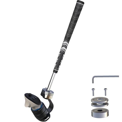 VR Golf Club Attachment for Meta Quest 3S/Quest 3, Adjustable Weighted Golf Handle with Real Golf Grip, 18-Inch Aluminum VR Golf Accessory for Golf+ (Y13SE, Weighed) in Kuwait