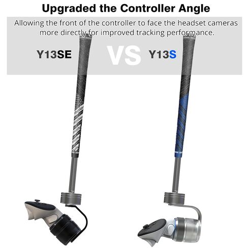 VR Golf Club Attachment for Meta Quest 3S/Quest 3, Adjustable Weighted Golf Handle with Real Golf Grip, 18-Inch Aluminum VR Golf Accessory for Golf+ (Y13SE, Weighed) in Kuwait