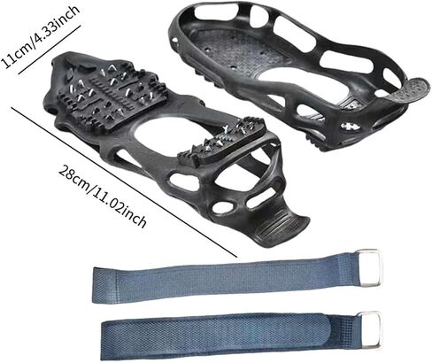 Ice Cleats Crampons with Straps - Wear Resistant Traction Cleats for Shoes & Boots for Running, Hiking, Climbing in Saudi Arabia