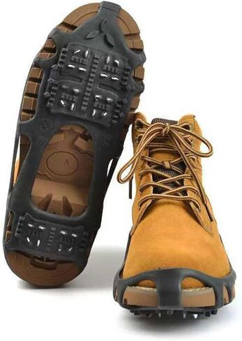 Ice Cleats Crampons with Straps - Wear Resistant Traction Cleats for Shoes & Boots for Running, Hiking, Climbing in Saudi Arabia
