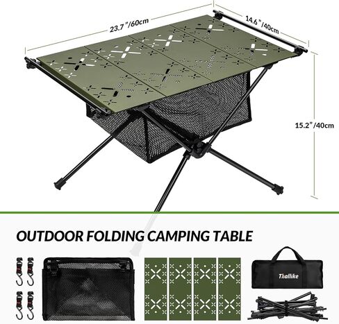 Camping Table,Outdoor Folding Table,Lightweight Portable Camping Side Table with Hollow Pattern,Ultralight Aluminum Beach Table with Carry Bag for Outdoor Cooking,Picnic,Camp,Boat,Travel in Saudi Arabia
