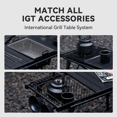 BLACKDOG Folding Camping Table, Portable IGT Table with Adjustable Height in Saudi Arabia