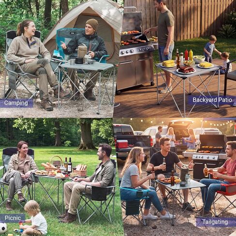 Byliable Camping Square Folding Table, Portable Aluminum Table, Titanium in Saudi Arabia