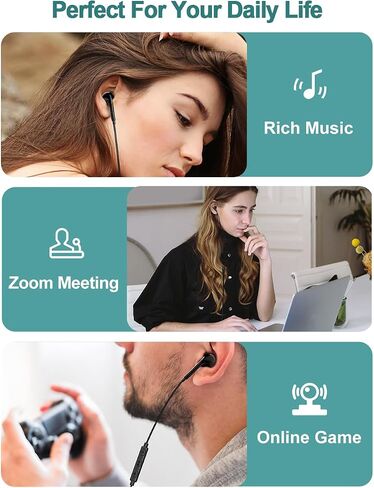 DUKABEL USB Wired Earbuds, PC Headphone with Mic for PC/ PS4/ PS5-6Feet in Saudi Arabia
