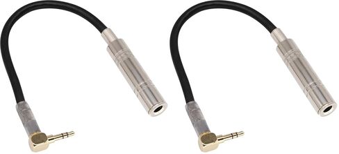 90 Degree 1/8 to 1/4 Stereo Adapter Cable, TRS 90 Degree 3.5mm Male to 6.35mm Female Stereo Audio Adapter for Amplifiers, Guitar,Home Theater Devices,Laptop etc.(9inch/24cm in Saudi Arabia